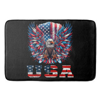 Tapete De Banheiro Patriotic Eagle USA Flag