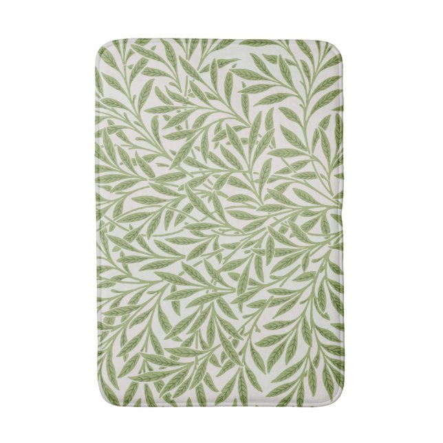 Tapete De Banheiro Pattern of green leafy branches  (Frente Vertical)