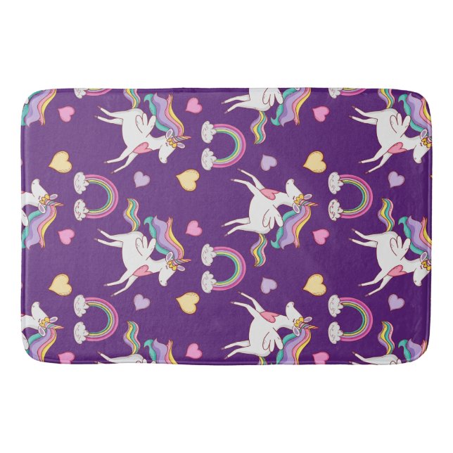 Tapete De Banheiro Patterno Funny Unicorn Magic Horse Cute (Frente)