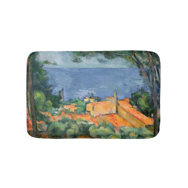 Tapete De Banheiro Paul Cezanne - Estaque com Telhados Vermelhos (frente)