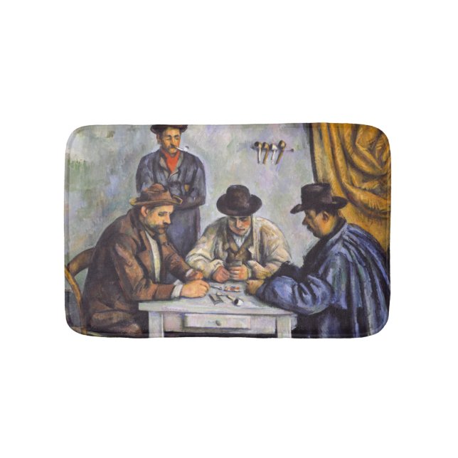 Tapete De Banheiro Paul Cezanne - Os Jogadores De Cartão (frente)