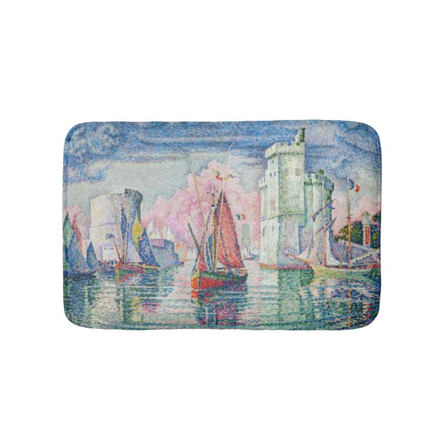 Tapete De Banheiro Paul Signac - Entrada de La Rochelle Harbor (frente)
