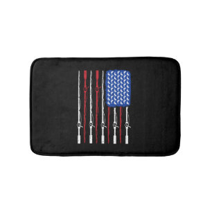 Tapete De Banheiro Pavilhão Americano Pesca T-shirt Pescador