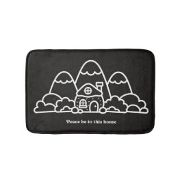 Tapete De Banheiro Paz seja nesta Casa | Presentes de Aquecimento da