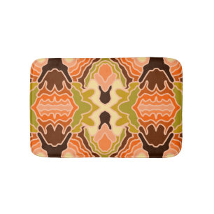 Tapete De Banheiro Peach Fuzz Boho Chique Geométrico