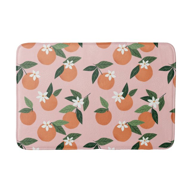 Tapete De Banheiro Peach Orange Juice Patterno (Frente)