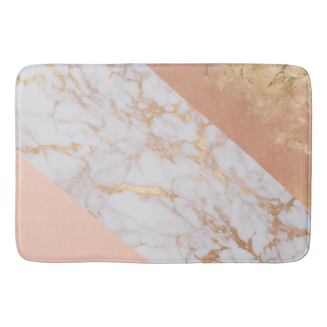 Tapete De Banheiro Peachy Marble Elegance (Frente)