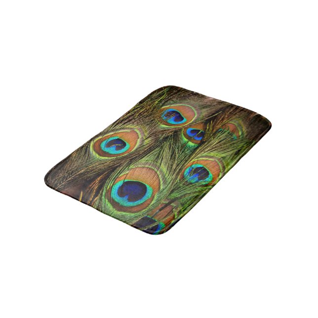 Tapete De Banheiro Peacock Feather Bath Mat (Angulado)