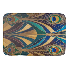 Tapete De Banheiro Peacock Jewel Tone Art Deco Feather