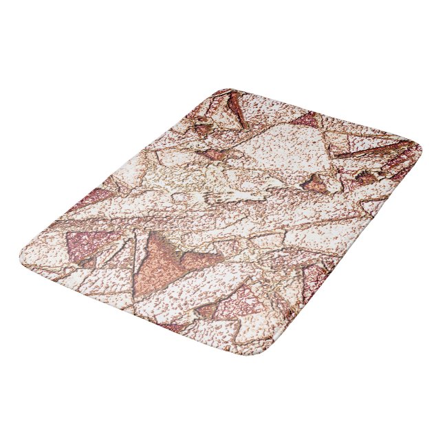 Tapete De Banheiro Pedra áspera em marrom claro cremoso (Angulado)