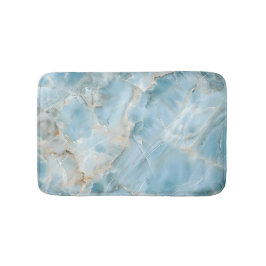 Tapete De Banheiro Pedra Preciosa Estética Luxuosa Azul Claro Moderna