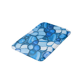 Tapete De Banheiro Pedras redondas em tons de azul real