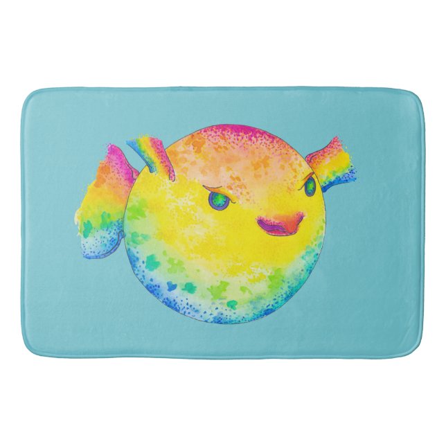 Tapete De Banheiro Peixe baiacu (Frente)