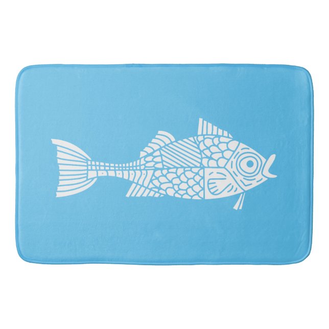 Tapete De Banheiro Peixe Branco (Frente)