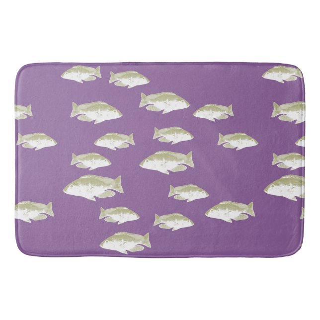 Tapete De Banheiro Peixe em roxo (Frente)