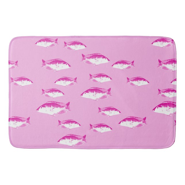 Tapete De Banheiro Peixe rosa (Frente)