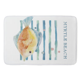 TAPETE DE BANHEIRO PEIXE TROPICO DE COR BRILHANTE, VACAÇÃO DA PRAIA