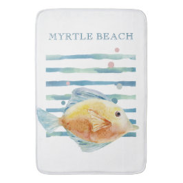 TAPETE DE BANHEIRO PEIXE TROPICO DE COR BRILHANTE, VACAÇÃO DA PRAIA