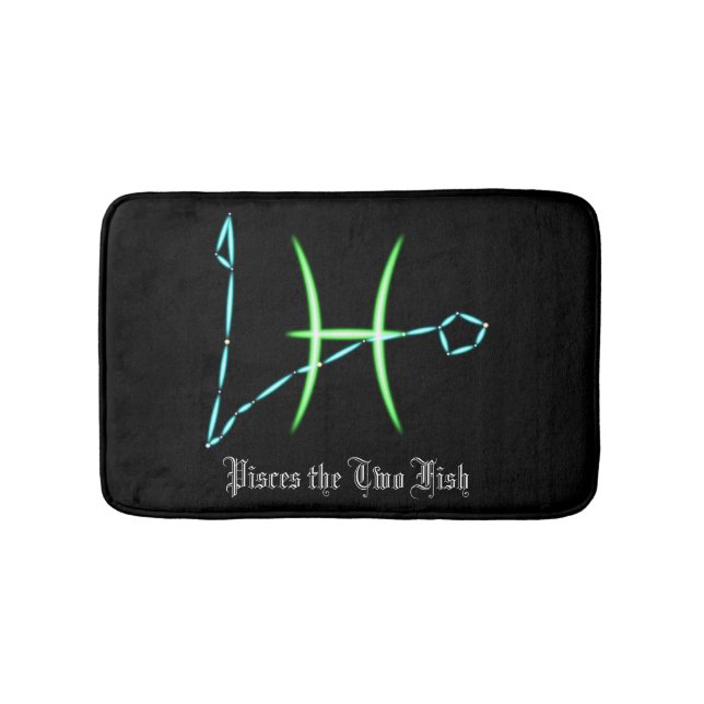 Tapete De Banheiro Peixes de constelação Zodiac Bath Mat (frente)
