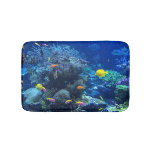 Tapete De Banheiro Peixes subaquáticos tropicais