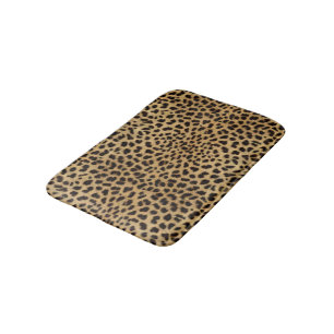 Tapete De Banheiro Pele do ponto do leopardo
