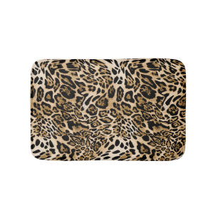 Tapete De Banheiro Pele-leopardo africana: Textura animal sem costura