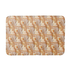Tapete De Banheiro Penas de pavão-sol art nouveau design