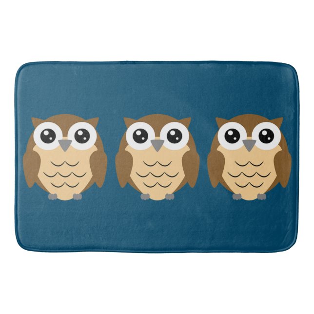 Tapete De Banheiro Pequena coruja Design Bath Mat (Frente)
