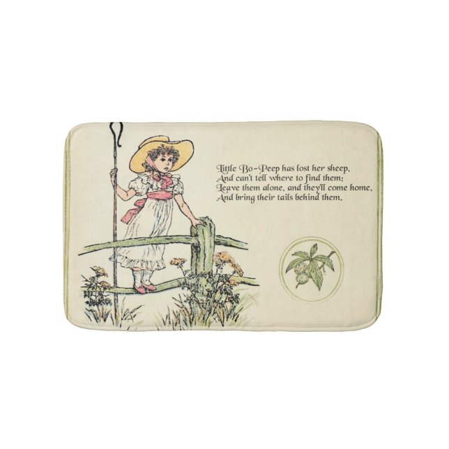 Tapete De Banheiro Pequeno Bo-Peep: Classic Kate Greenaway Nursery (frente)
