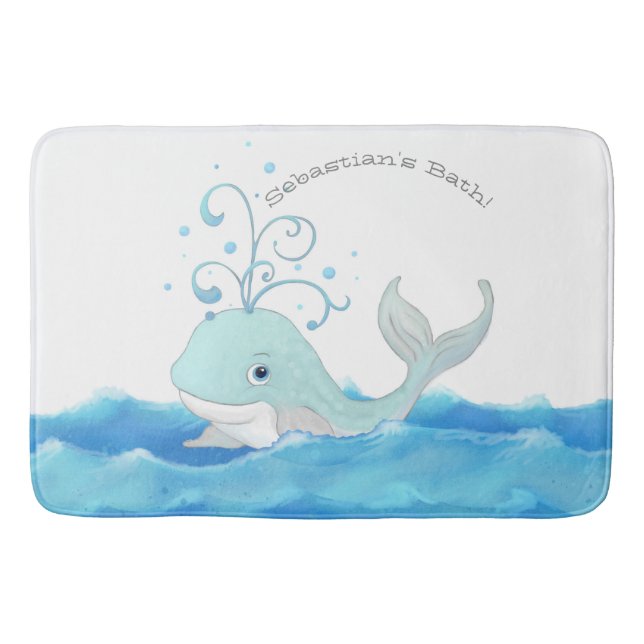 Tapete De Banheiro Pequeno Garoto Personalizado Bath Home Decor Balei (Frente)