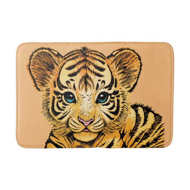 TAPETE DE BANHEIRO PEQUENO TIGRE (Frente)