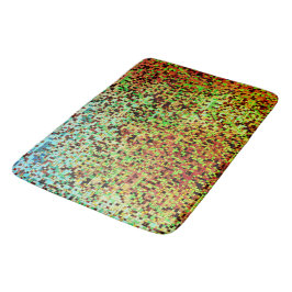 Tapete De Banheiro Pequenos quadrados ou azulejo, verdes e laranja, d