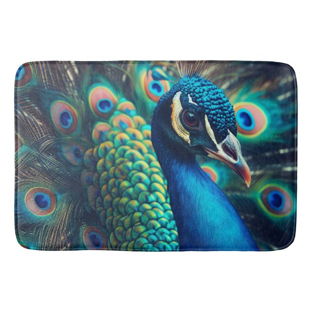 Tapete De Banheiro Perfil Peacock (Frente)