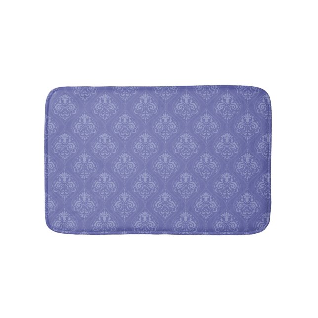 Tapete De Banheiro Periwinkle Blue Damask (frente)