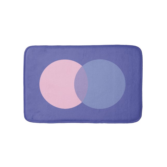 Tapete De Banheiro Periwinkle e rosa (frente)