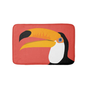 Tapete De Banheiro Personagem de banda desenhada de Toucan, engraçad