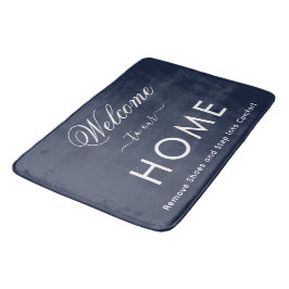 Tapete De Banheiro Personalizado Estilo Personalizado Script Azul-Mar