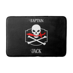 Tapete De Banheiro Personalizado Jolly Roger (Cutlass)