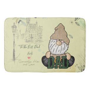 Tapete De Banheiro Personalizar Gnome do Pai Presente de Pai Vintag