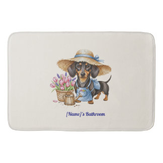 Tapete De Banheiro Personalized Dachshund Bath Mat 