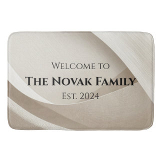 Tapete De Banheiro Personalized Family Name Doormat – Welcome