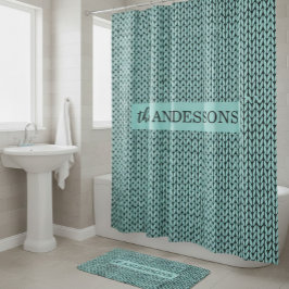 Tapete De Banheiro Personalized Knit Pattern 