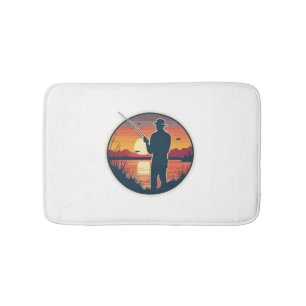 Tapete De Banheiro Pesca Retro Pesca Pesca Pesca Pesca Pesca Pesca Ma