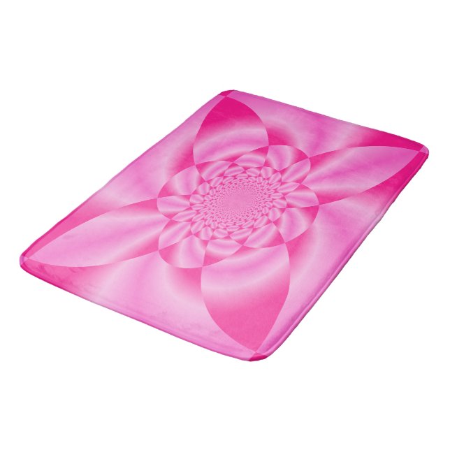Tapete De Banheiro Pétala de Folha Rosa (Angulado)