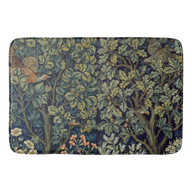 Tapete De Banheiro Pheasant Pássaro Árvore Floresta William Morris (Frente)