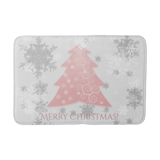 Tapete De Banheiro Pia Festiva Árvore de Natal Festiva Bath Mat (Frente)
