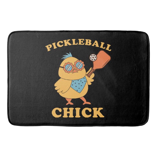 Tapete De Banheiro Pickleball Chick - retrô (Frente)