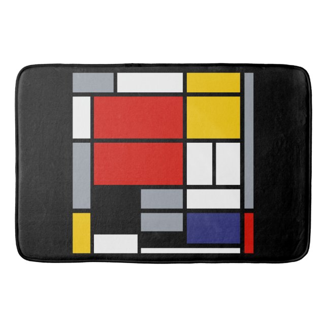 Tapete De Banheiro Piet Mondrian, Composição com Plano Vermelho Grand (Frente)
