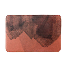 Tapete De Banheiro Pincel de pintura abstrato amarelo vermelho pincel