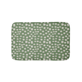Tapete De Banheiro Pinceladas de creme sobre verde sálvia - 2